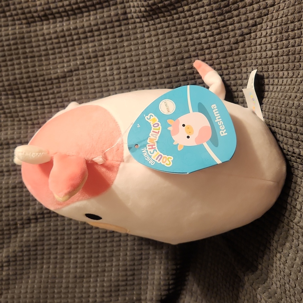 NWT Squishmallows "8 "Reshma" Pink Cow  (US exclusive, Re-Release) - Picture 2 of 4